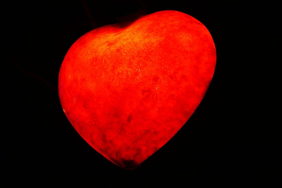 red heart illustration, heart, love, the heart of, obligation, luck, heart shape, red, romantic, romance