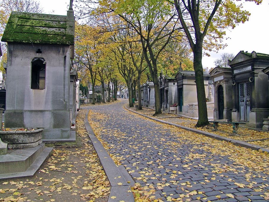 Cemetery, Paris, Père Lachaise, France, tomb, headstone, tranquil, europe, graveyard, symbol