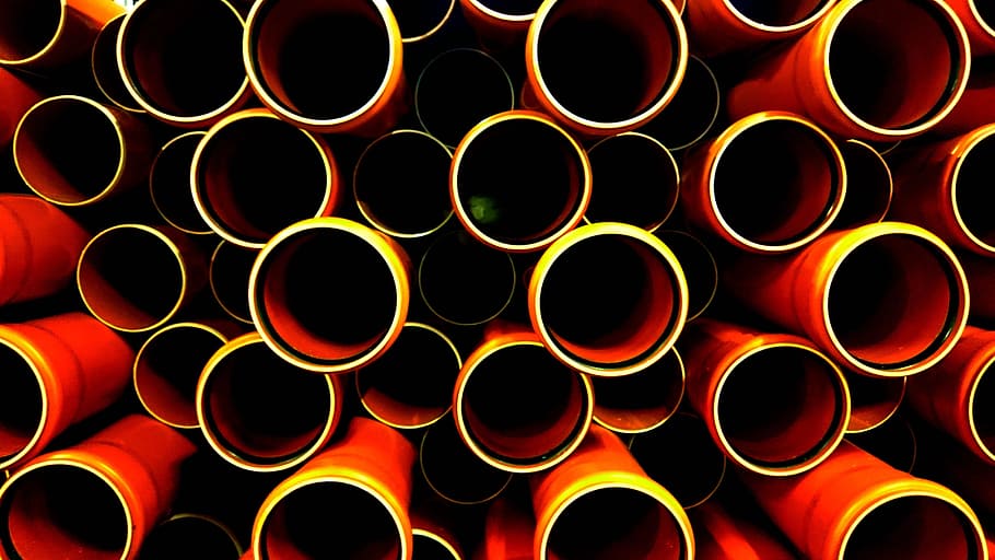 pipes, plastic, symmetry, district, abstract, background, geometry, pipe - tube, large group of objects, full frame