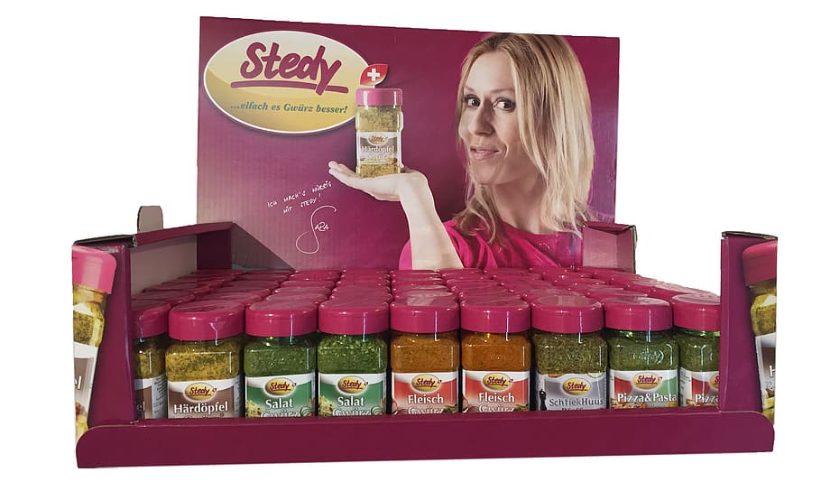 promo tray, specialist retailers, marinades to the grill, bbq, marinades, stedy, switzerland, women, currency, indoors