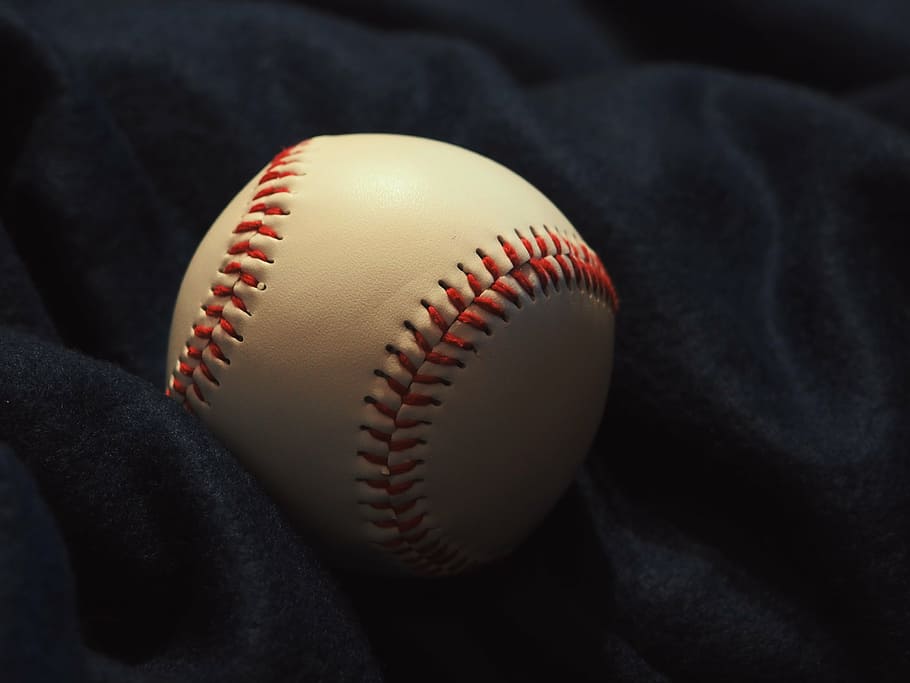 бейсбольный мяч, черный, текстиль, красный, белый, бейсбол, пер, спорт, бейсбол - мяч, бейсбол - спорт
