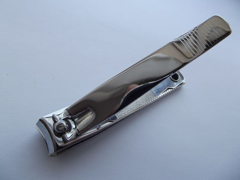 gray, stainless, steel nail clipper, Nail Clippers, Cut, Nails, Nail Scissors, cut nails, court, hygiene