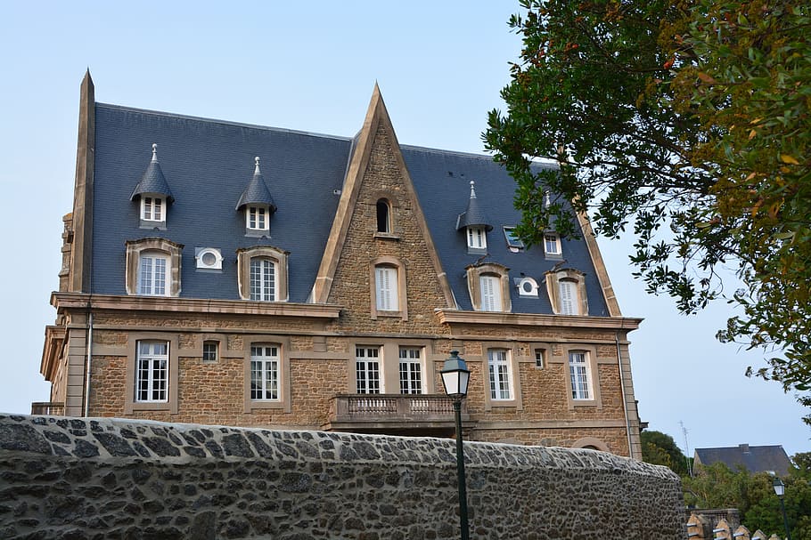 villa, mansion, dinard brittany, magnificent, beautiful, pretty, great, building exterior, architecture, built structure