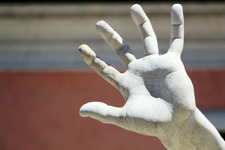tangan, patung, Roma, tangan manusia, bagian tubuh manusia, jari manusia, jari, bagian tubuh, fokus pada latar depan, close-up