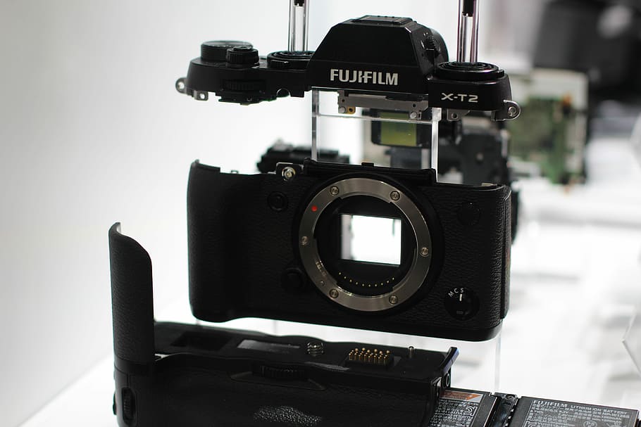 kamera fujifilm hitam, Fuji, Fujifilm, Kamera, Item, industri film, tema fotografi, kamera - peralatan fotografi, kamera televisi, gulungan film