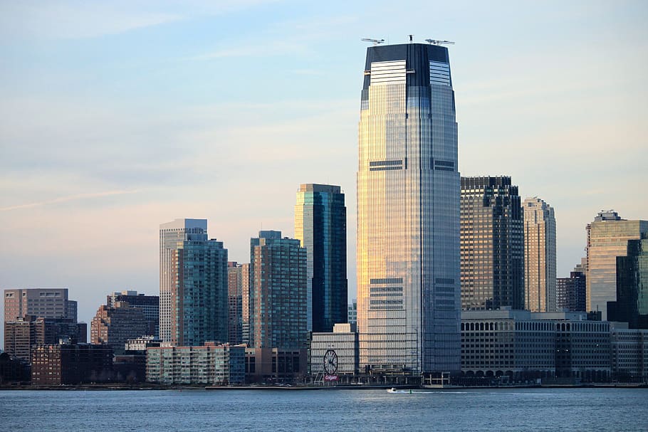 new jersey, city, horizon, united states, nyc, new york, skyscrapers, building exterior, architecture, built structure