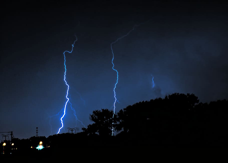 fotografía de lapso de tiempo, tormenta, relámpagos, tormentas, truenos, naturaleza, clima, peligro, poder, noche