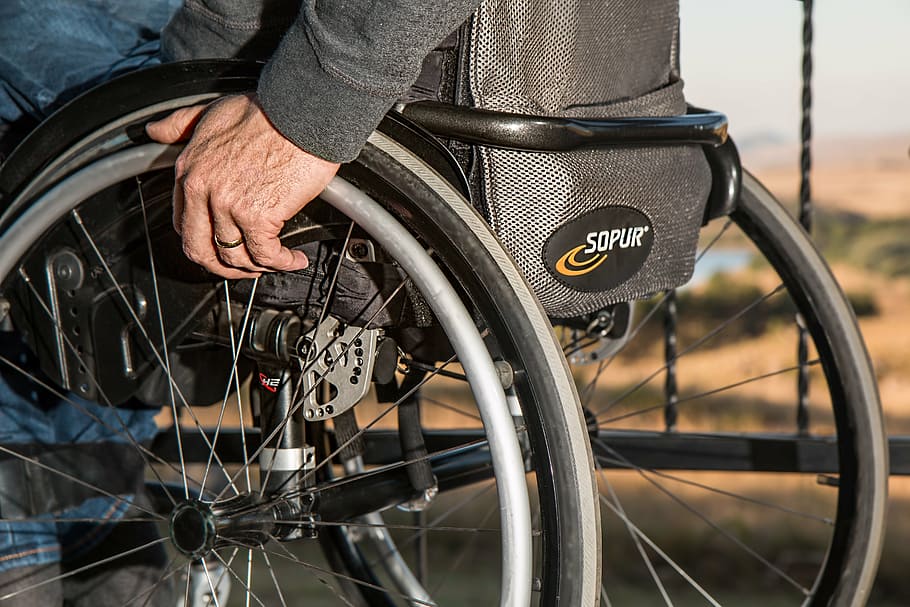 pessoa, preto, cadeira de rodas, deficiência, ferido, deficiente, handicap, médico, seguro, saúde