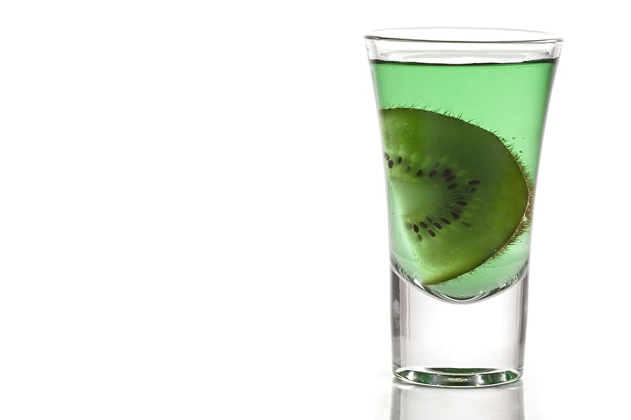 product, glass, kiwi, green, water, fresh, fruit, drink, green color, food and drink