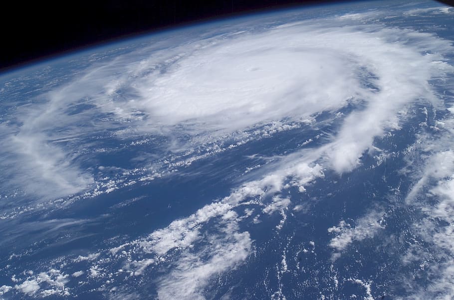 aerial, view photography, eye storm, hurricane, frances, international space station, 2004, clouds, weather, storm