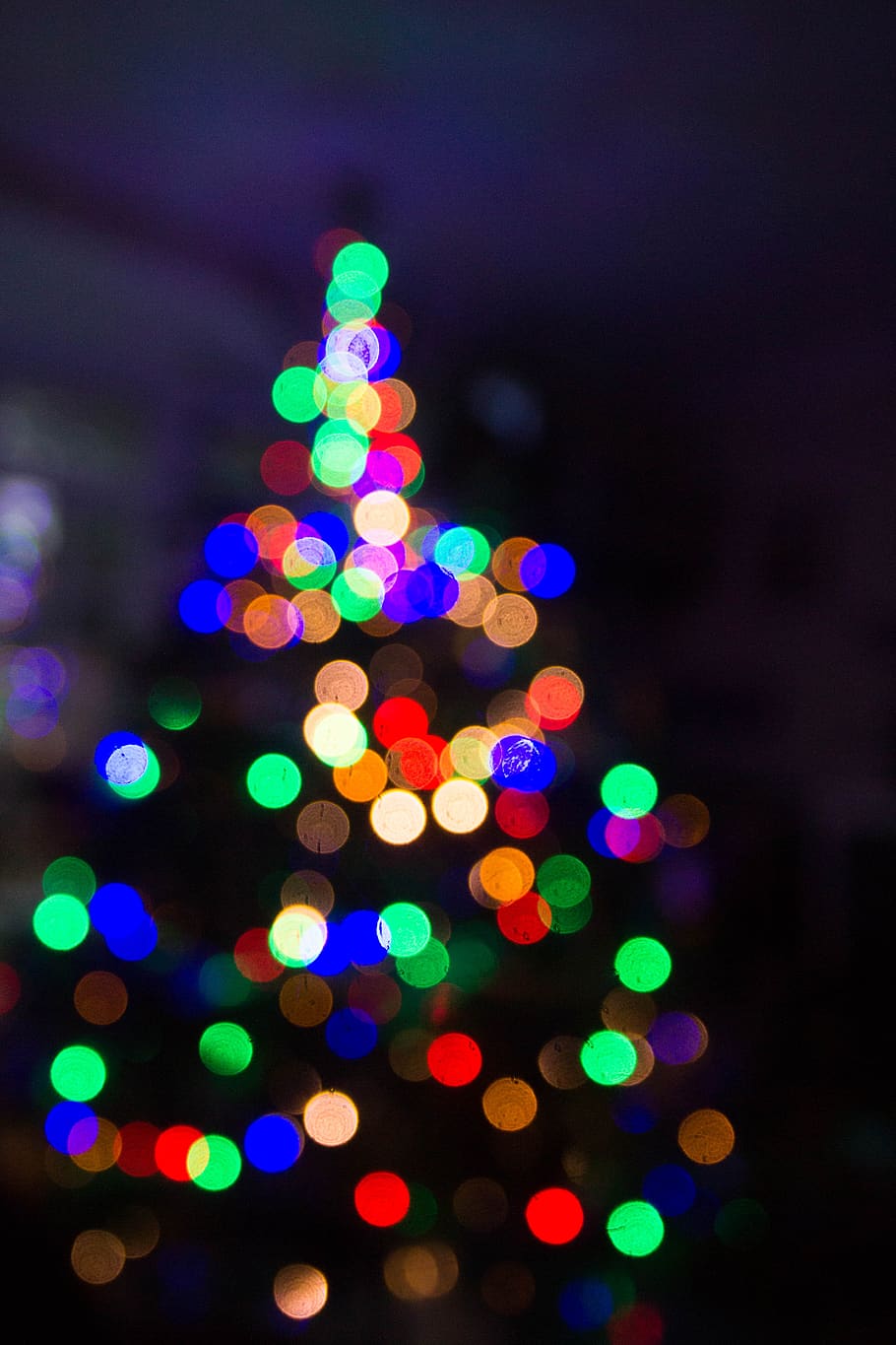 dark, night, christmas, colorful, lights, lighting, bokeh, illuminated, decoration, multi colored