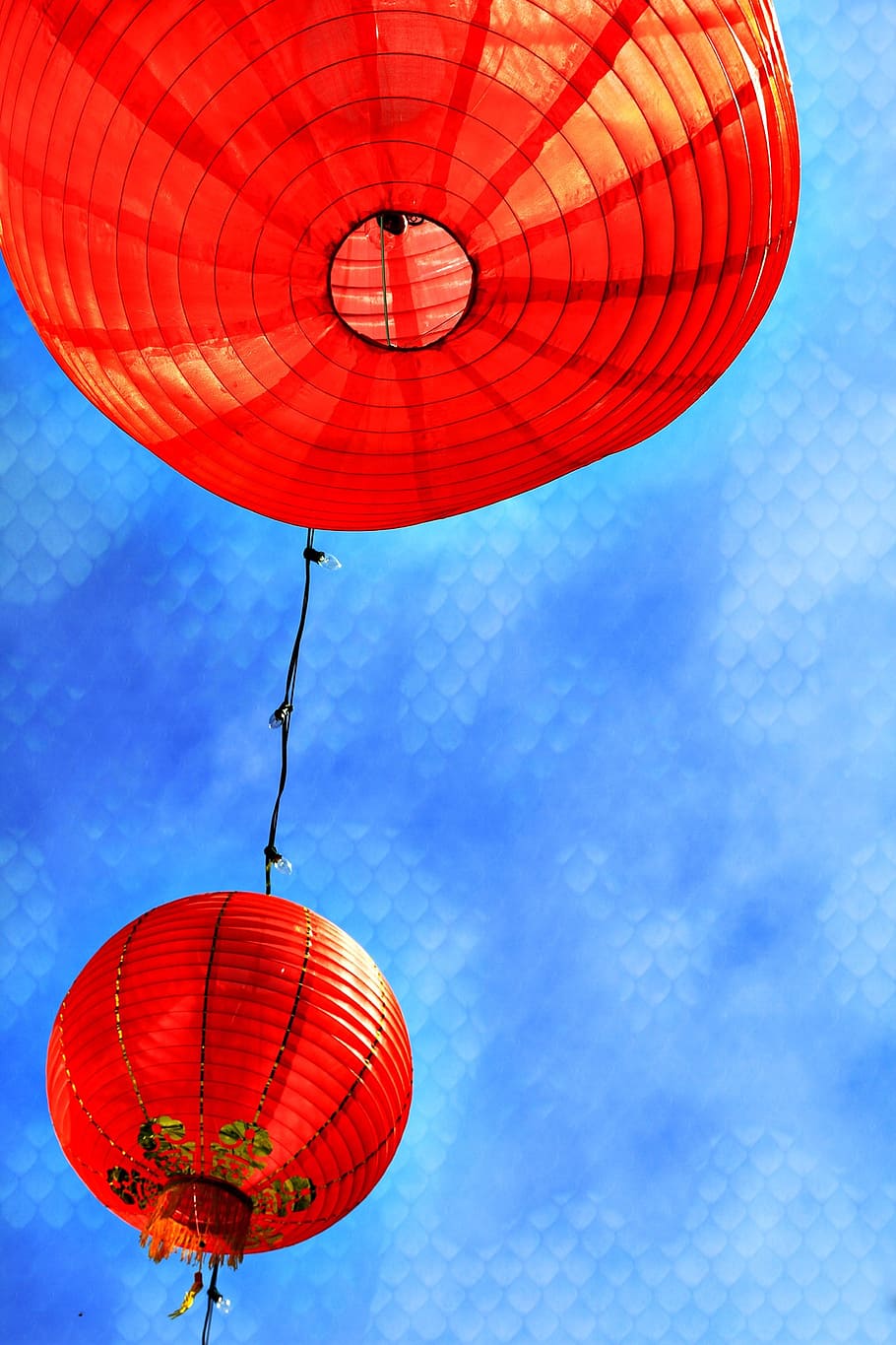 fotografía de primer plano, ronda, rojo, linternas, año nuevo chino, linternas chinas, san francisco, california, chino, año