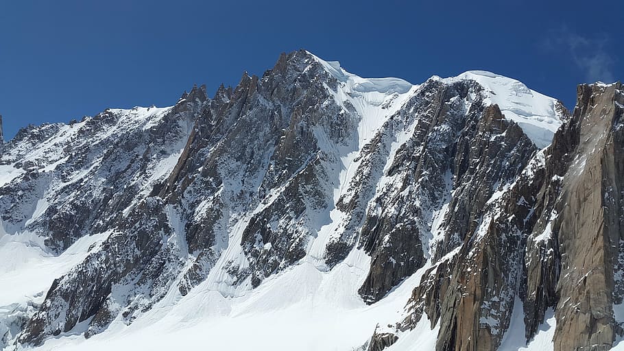 mont blanc, high mountains, chamonix, mont blanc group, mountains, alpine, summit, snow, high, landscape