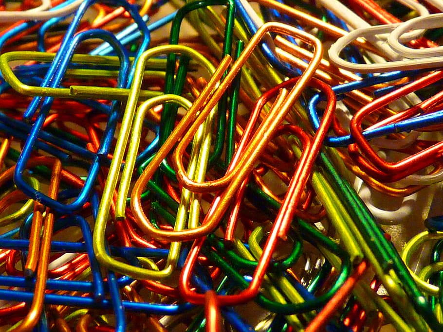 close-up, assorted-color, file, clip lot, paper clips, colorful, fix, office, clip, connection