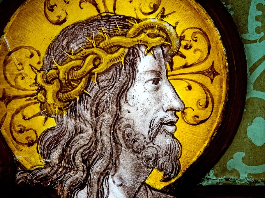 jesus christ illustration, Jesus, painting, christ, stained glass, religion, religious, christianity, holy, bible