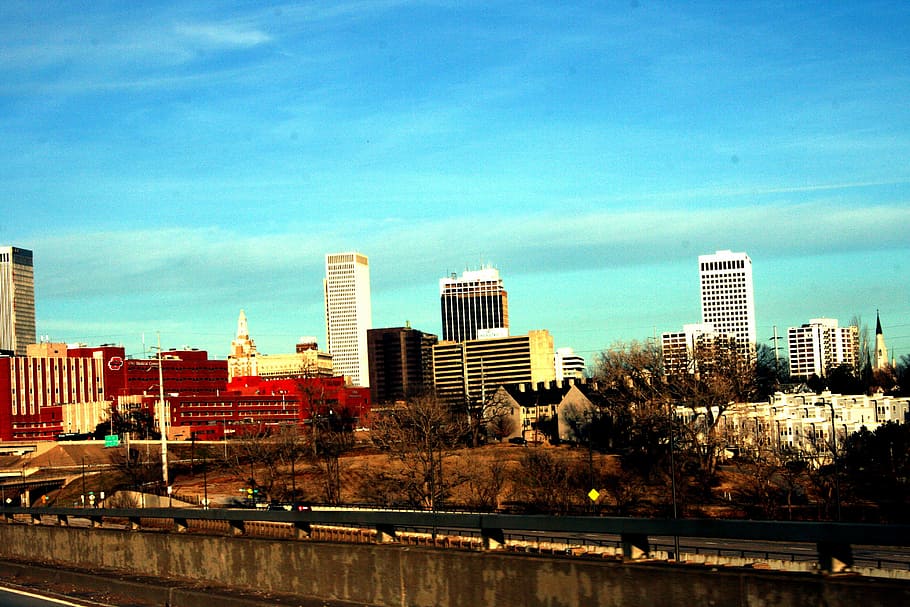 tulsa, oklahoma, Skyline, Buildings, Tulsa, Oklahoma, photos, public domain, sky, towers, United States
