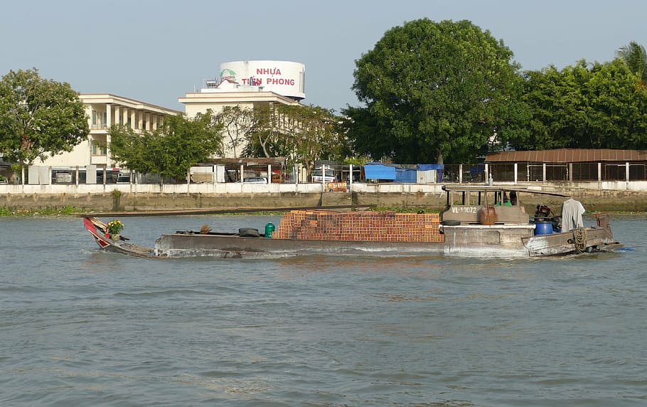 vietnam, río mekong, delta del mekong, viaje en barco, río, mercado, mercado flotante, bota, barco, transporte