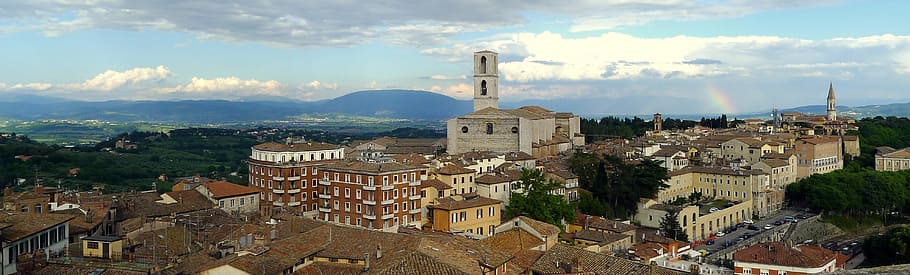 Perugia, Panorama, Basilica, san domenico, umbria, landscape, tourism, destinations, cityscape, architecture