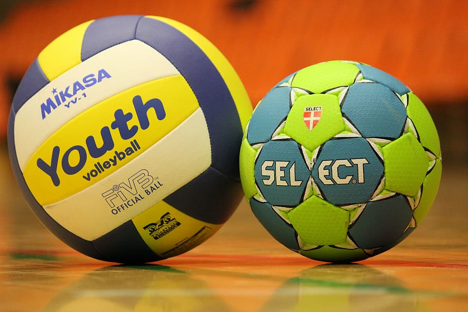 soccer ball, volleyball, floor, ball, handball, training, goal, hall, halgulv, close-up