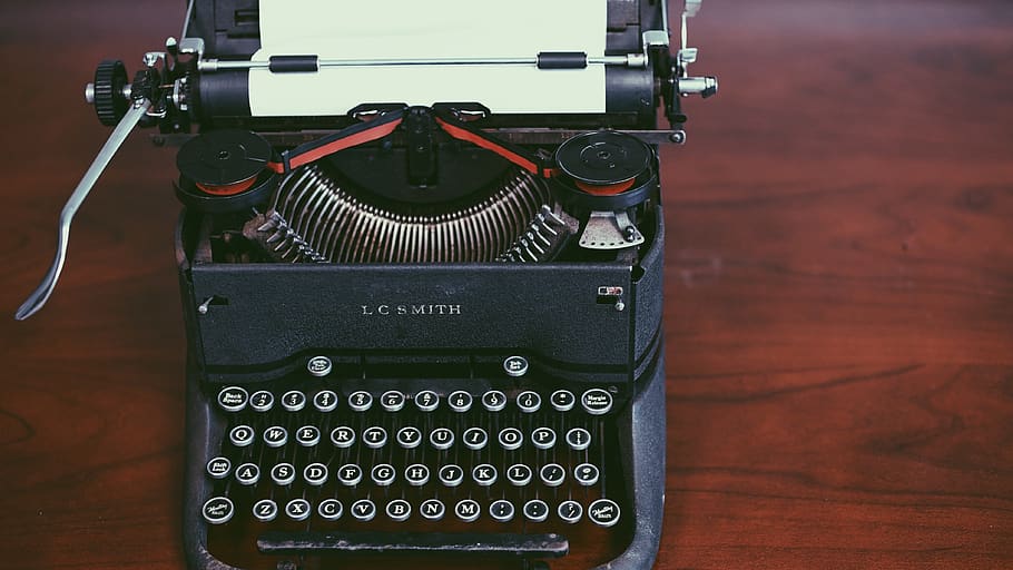 typewriter, keyboard, paper, letters, work, desk, technology, indoors, close-up, number