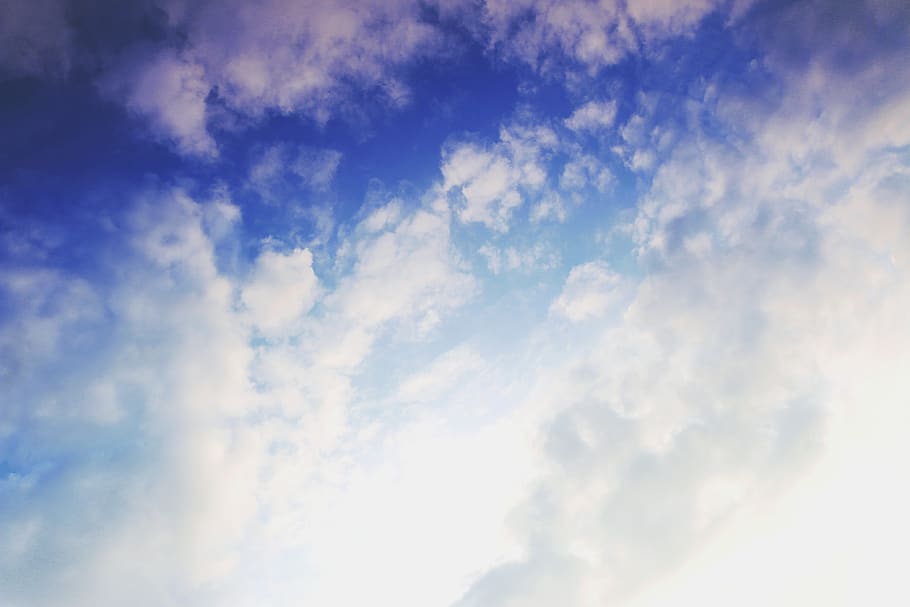 blue, sky, clouds, cloud - sky, scenics - nature, beauty in nature, low angle view, tranquility, nature, backgrounds
