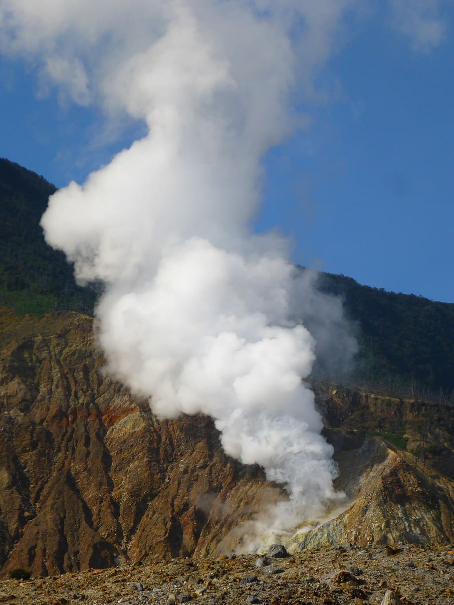 eruption, indonesia, nature, volcanic, volcano, smoke - physical structure, mountain, beauty in nature, environment, sky
