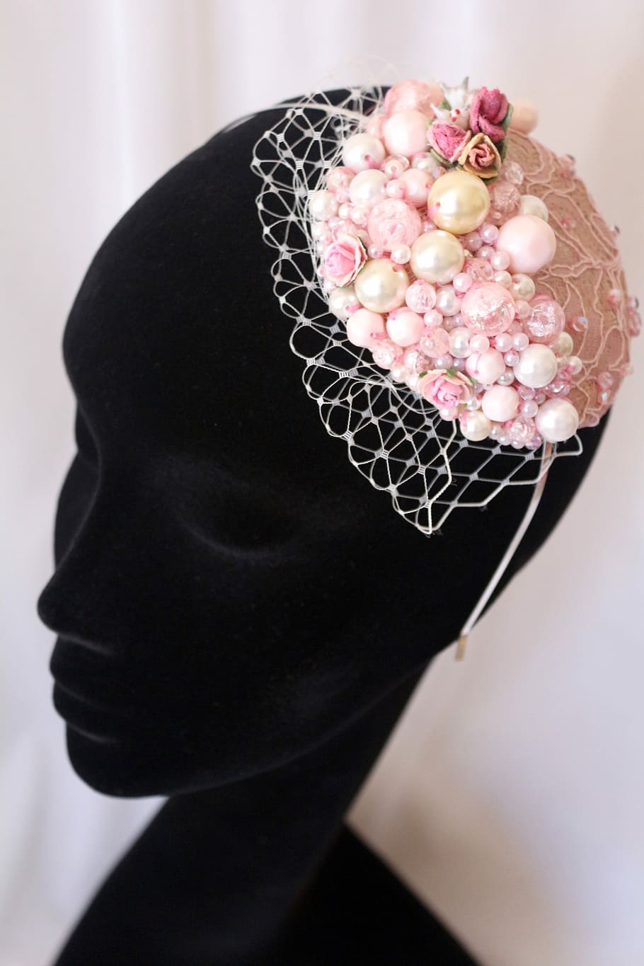 Perlas, Boda, Novia, Rosa, Marfil, Diadema, Retro, Moda, Joyas, Lujo