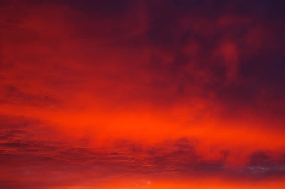 Céu, nuvem, pôr do sol, dia, céu nublado, dia s, cor laranja, vermelho, cor vibrante, abstrato