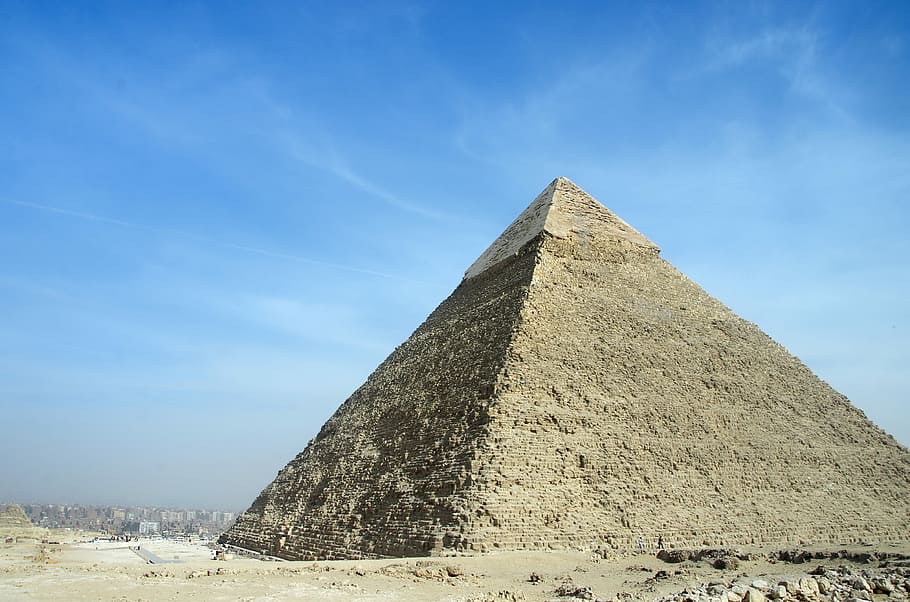 pirámide durante el día, egipto, el cairo, giza, pirámide, kephren, arena, maravilla, viaje, desierto