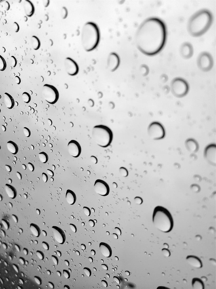 hujan, tetes, basah, penurunan, air, kaca - bahan, latar belakang, bingkai penuh, merapatkan, jendela