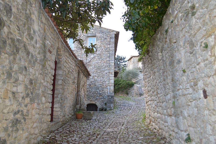 old village, france, street, history, provence, pierre, medieval village, pretty french village, village, architecture