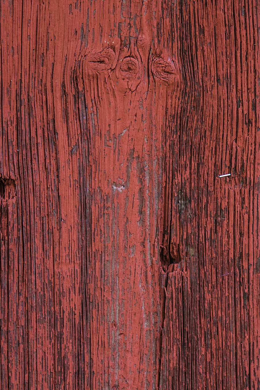 Brown Wooden Board Red Wood Paint Plank Closeup Texture Wood