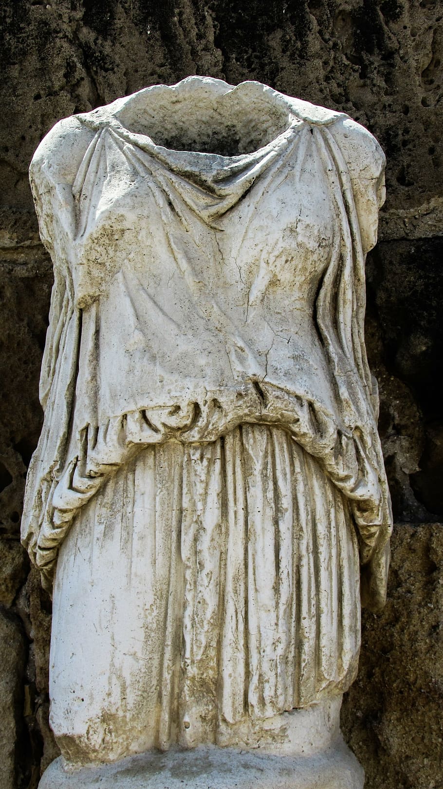 cyprus, salamis, statue, woman, tunic, archaeology, archaeological, culture, landmark, famagusta