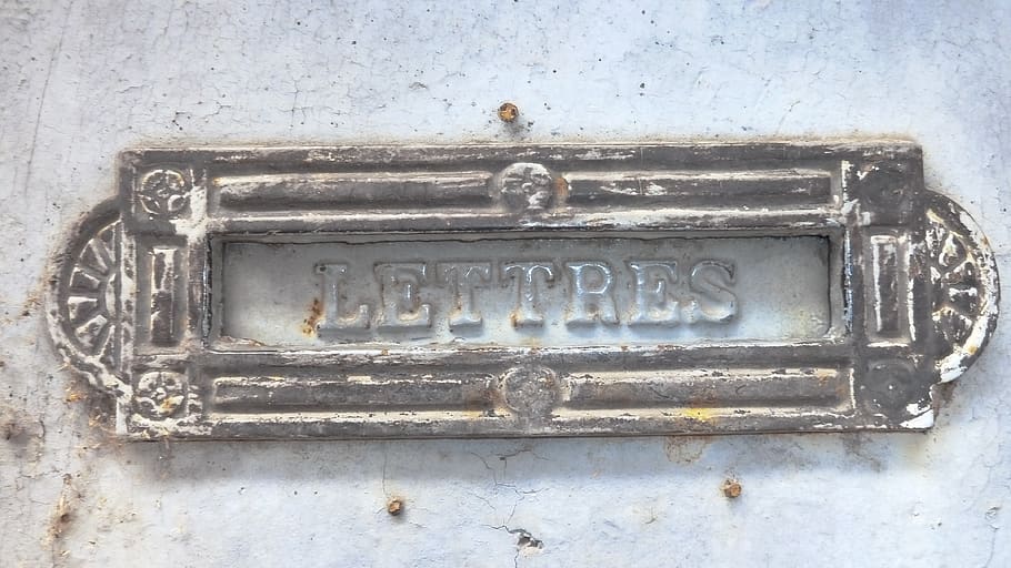mailbox, boxes, letters, metal, close-up, text, day, communication, rusty, mail slot