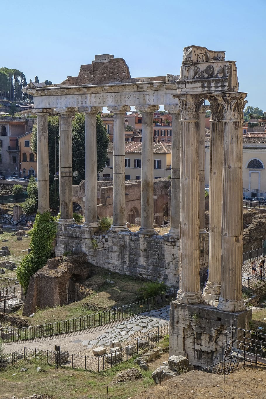 ancient rome, columns, forum romarum, capitolijn, ruin, tourism, architecture, built structure, history, the past
