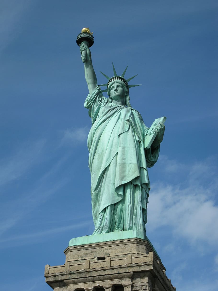 statue, liberty, new, york, queen of liberty, new york, liberty statue, monument, tourist attraction, statue of Liberty