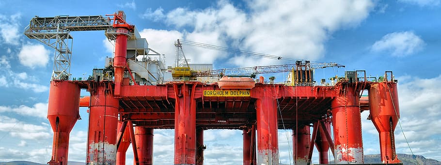 architectural, photography, red, oil rig, oil platform, oil, rig, repairs, oil rigs, industry