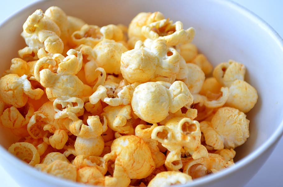 popcorn, fast food, movie, cinema, food, corn, snack, salty, delicious, tasty