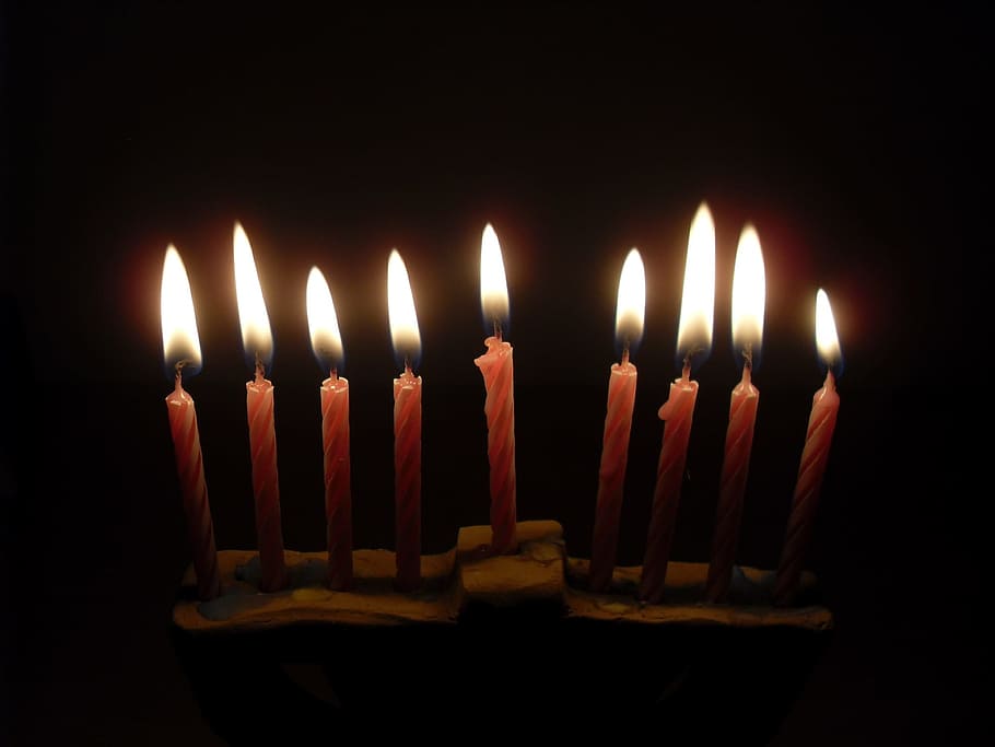 Hanukkah, Natal, Feriados, judemtum, velas, luz, gastar, advento, festival, decoração