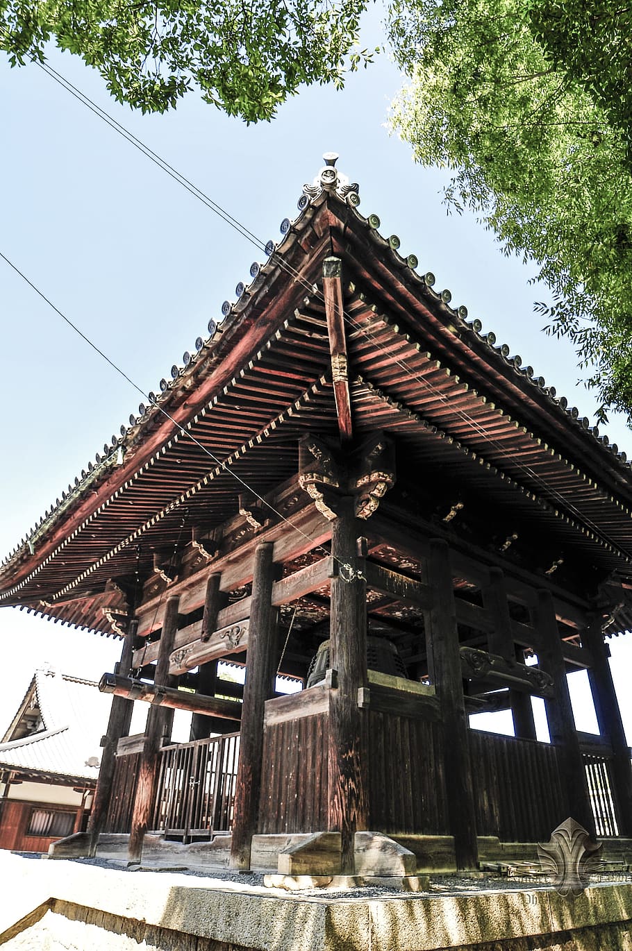 prefectura, kyoto, japón, templo, este, budista, puerta de madera, asia, portal, budismo