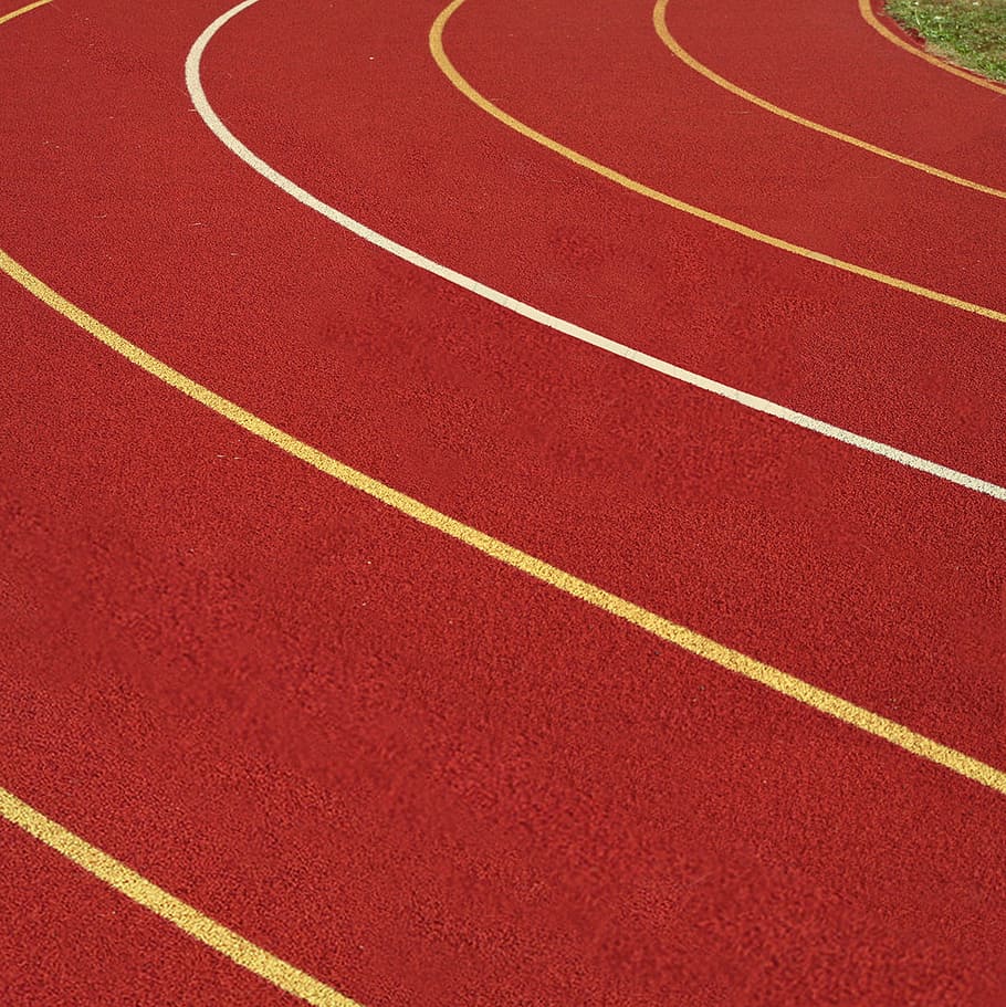 photography, race track field, race track, track field, dirt track, lane, sport, running, active, fitness