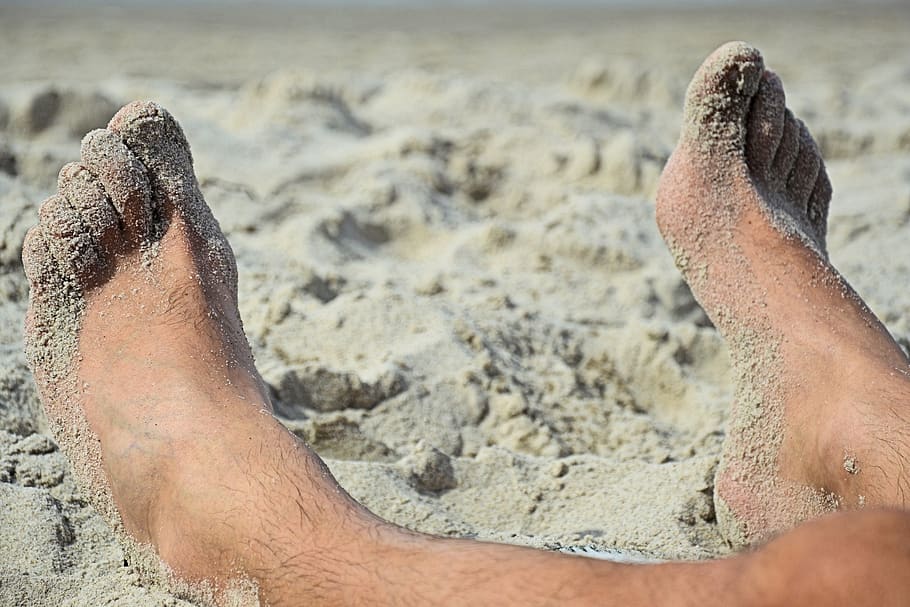 beach, feet, north sea, sand, barefoot, foot, summer, vacations, sand beach, sandy