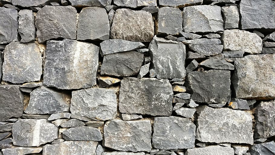 灰色のレンガの壁, 石, 壁, 灰色, 屋外, パターン, エクステリア, テクスチャ, 岩, 建設