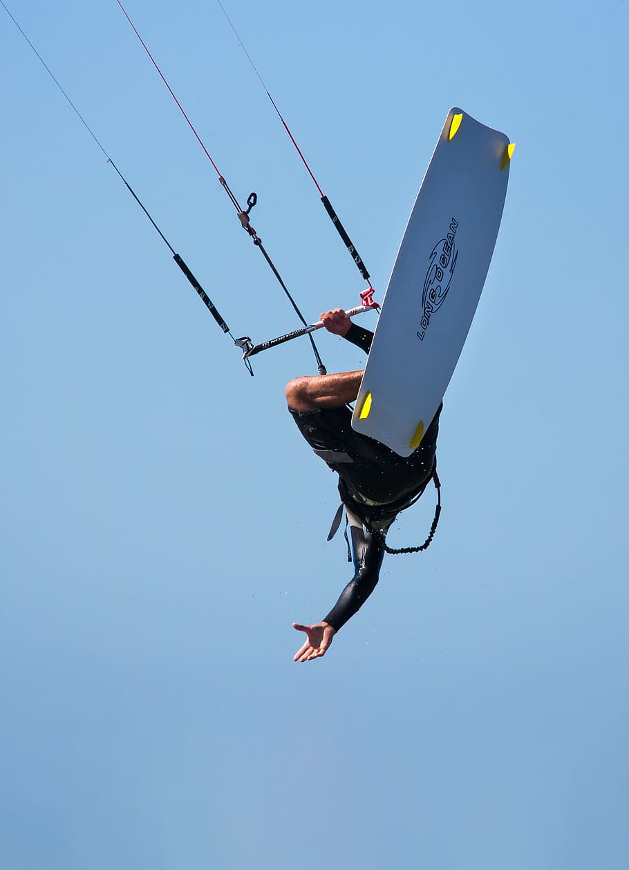 huésped de kite, kite boarding, kite surfing, kite-surfing, acción, deporte, gente, muizenberg, sunrise beach, bahía falsa