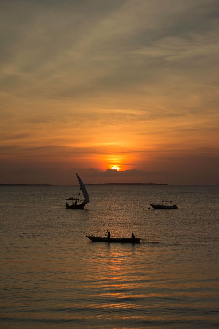 three, boat, ocean, golden, hour photography, background, beach, blue, caribbean, costa