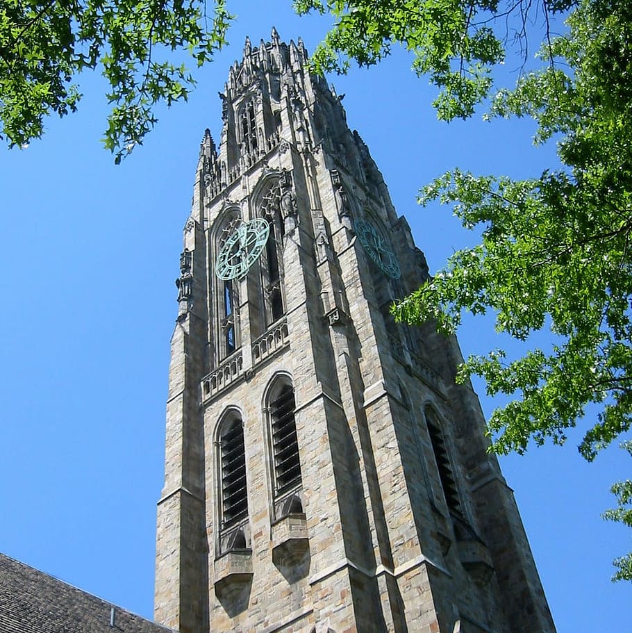 raising, towards, sky, new, haven, connecticut, Tower, Yale University, New Haven, Connecticut, building