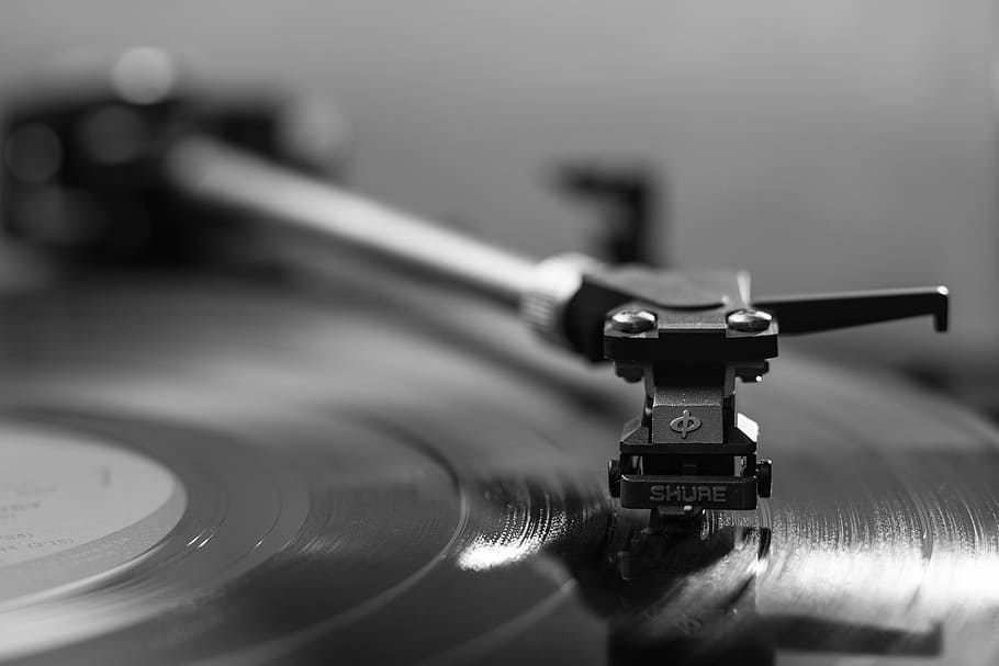 shallow, focus, turntable, brand, data, mono, music, phonograph record, plastic, record
