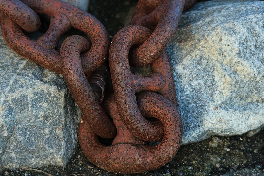 Chain, Anchor, Iron, Stainless, anchor chain, metal, links of the chain, connection, rusty, hard