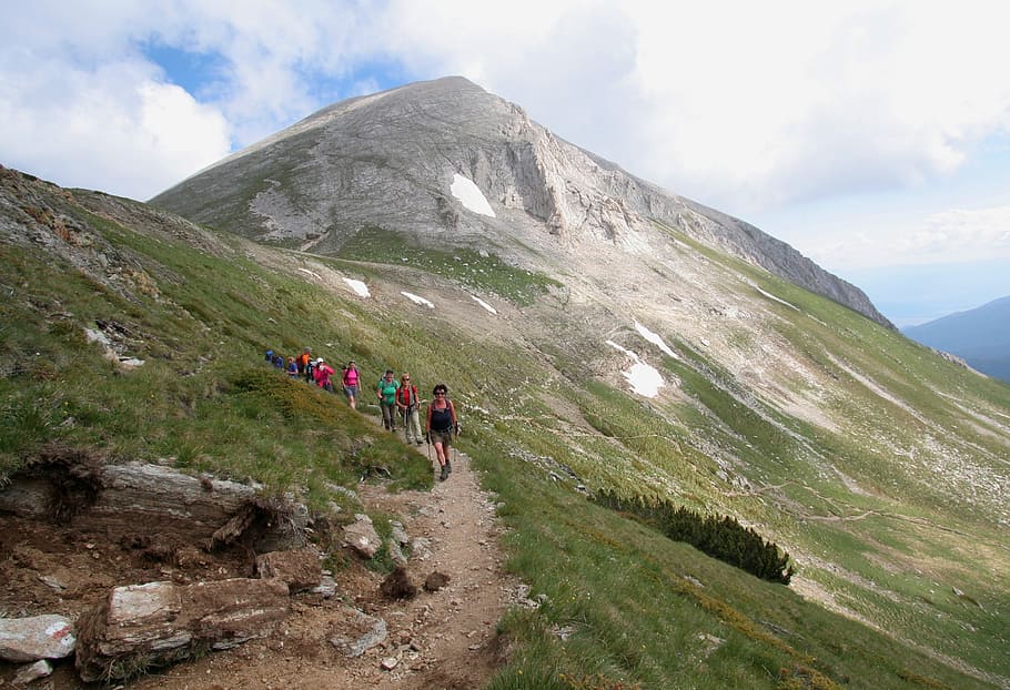 Mount, Hiren's, Bulgaria, montaña, actividad de ocio, grupo de personas, actividad, paisajes: naturaleza, cielo, aventura