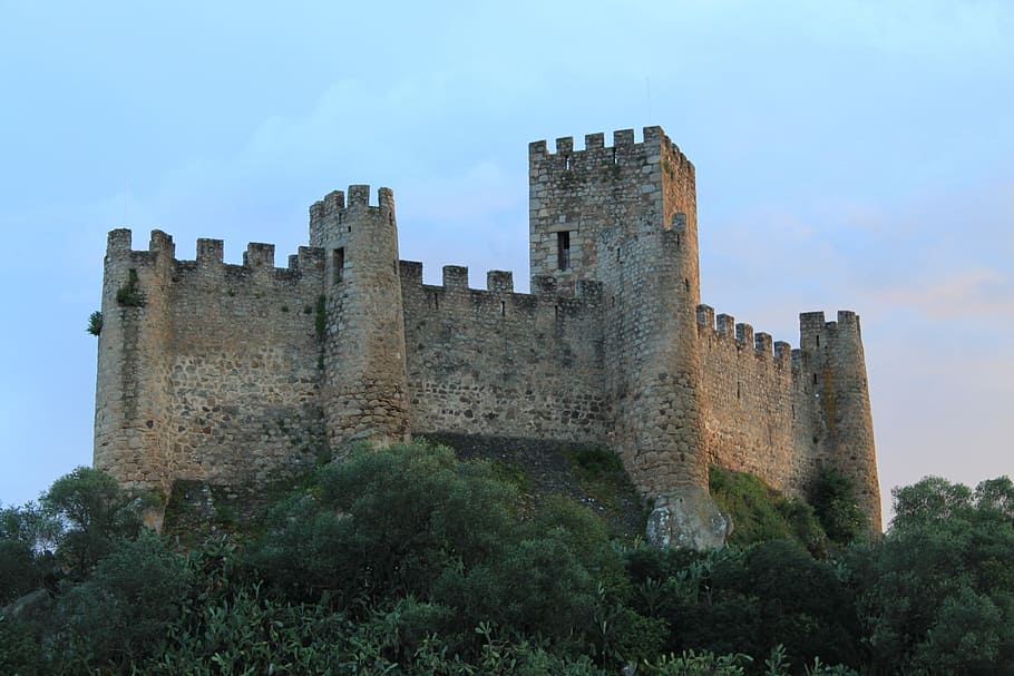 kastil, portugal, abad pertengahan, pariwisata, benteng, portugis, menara, sungai, templar, arsitektur